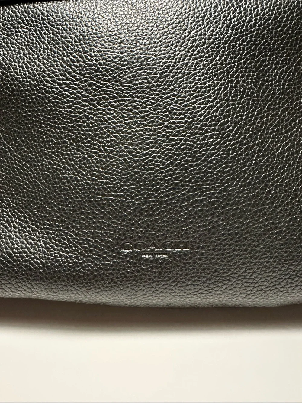 Oversized Black Leather Wristlet Clutch Bag